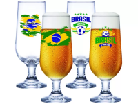 Jogo de Taças para Cerveja de Vidro 310ml – 4 Peças – Ruvolo Brasil na Magazine Luiza