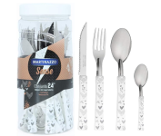 Jogo de Talheres 24 Peças Faqueiro Inox Sense Martinazzo – Branco Love na Amazon
