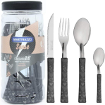 Jogo de Talheres 24 Peças Faqueiro Inox Sense Martinazzo – Preto Love na Amazon