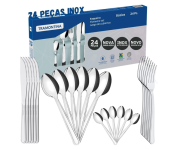 Jogo de Talheres Faqueiro Inox 24 Peças Búzios Tramontina na Amazon