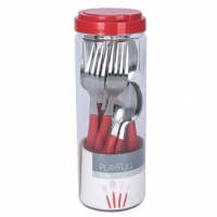 Jogo De Talheres HO215072 16 Peças Aço Inoxidável Carrefour Vermelho na Carrefour