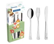 Jogo de Talheres Infantil Tramontina aço inox 3 Peças na Amazon