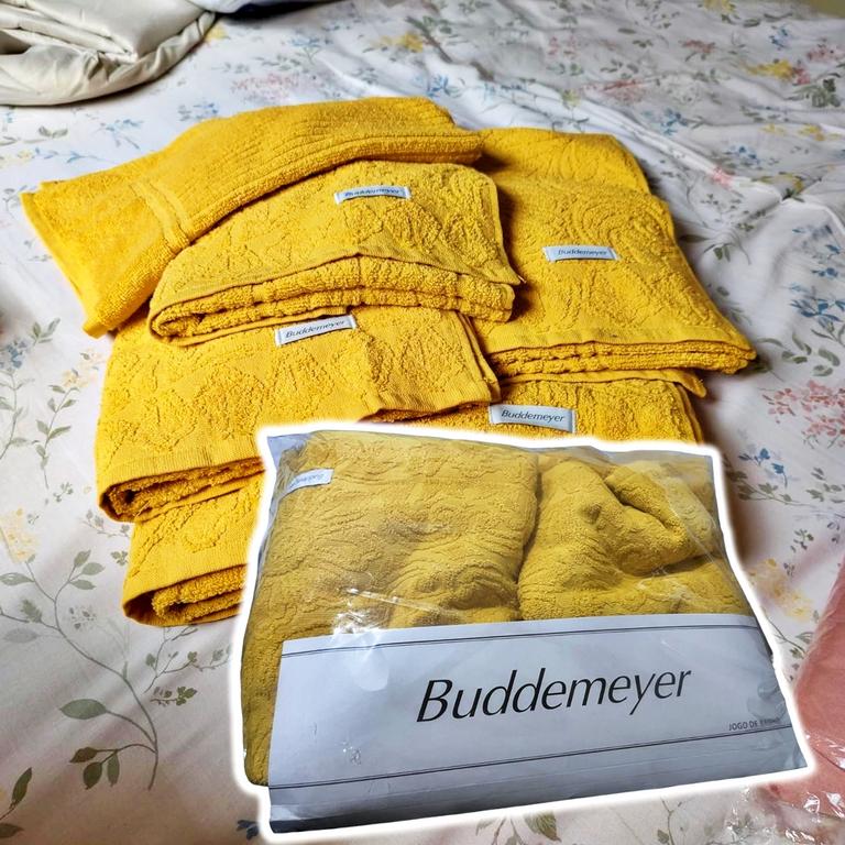 Jogo de Toalhas Buddemeyer Florentina 100% Algodão Amarelo 5 peças na Amazon