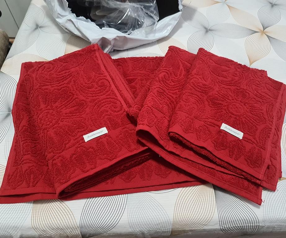 Jogo de Toalhas Buddemeyer Florentina Banho Vermelho 4 peças na Amazon