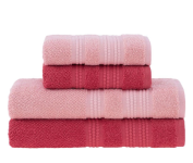 Jogo de Toalhas Buddemeyer Frape Dots Banho Rosa/Coral 4 peças na Amazon