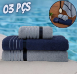 Jogo de Toalhas de Banho Karsten Otto – Azul e Allure 3 Peças na Magazine Luiza