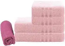 Jogo de Toalhas Dohler S.A. 100% Algodão Priori – Rosa – 5 Peças na Magazine Luiza