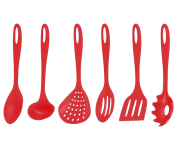 Jogo de Utensílios em Nylon Vermelho 6 Peças Utily – Domama na Amazon