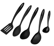 Jogo de Utensílios Tramontina Ability em Nylon Preto 05 Peças na Amazon