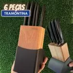 Jogo Facas 6 Peças Plenus com Cepo Tramontina Cutelaria na Amazon