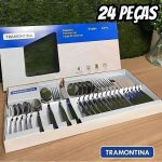 Jogo Talheres Faqueiro Búzios Aço Inox 24 Peças Tramontina na Amazon