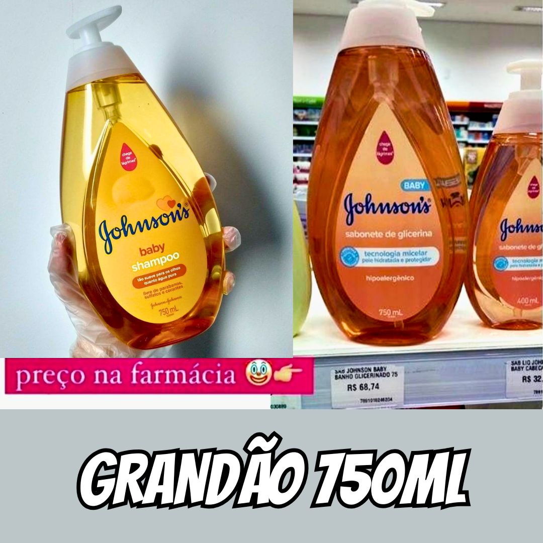 Johnson’s Baby Sabonete Líquido Glicerina Da Cabeça Aos Pés, 750ml na Amazon