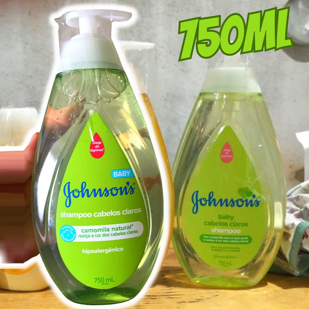 Johnson’s Baby Shampoo Para Bebê Para Cabelos Claros, 750ml na Amazon