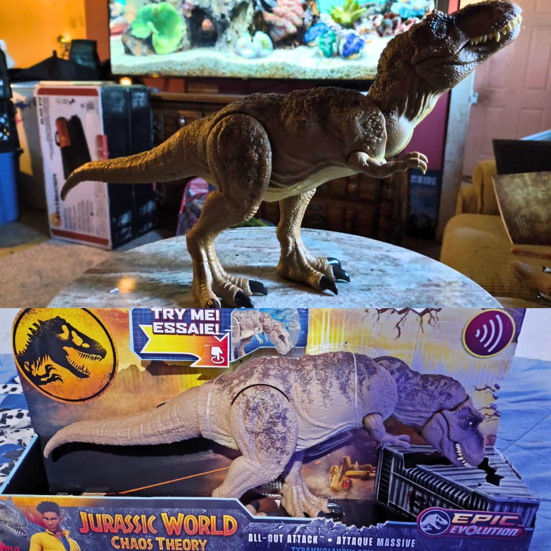 Jurassic World, Dinossauro de Brinquedo, Ataque Total T. Rex, Conexão com Jogo de Realidade Aumentada, Para Crianças a Partir de 4 Anos, Mattel na Amazon