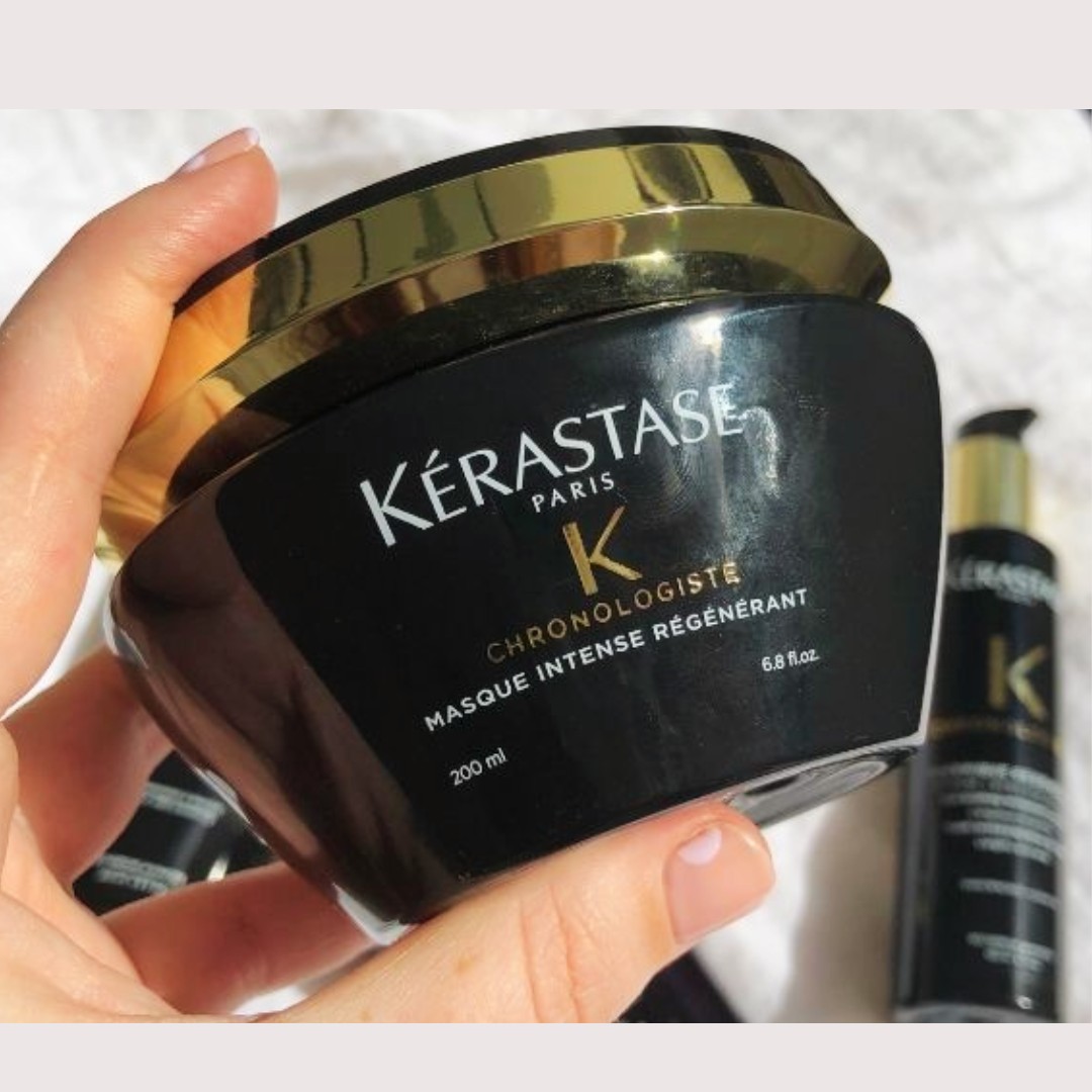Kérastase Chronologiste Masque Intense Régénérant, Para Todos os Tipos de Cabelo, Regeneração e Hidratação Profunda, com Ácido Hialurônico e Vitamina E, 200ml na Amazon
