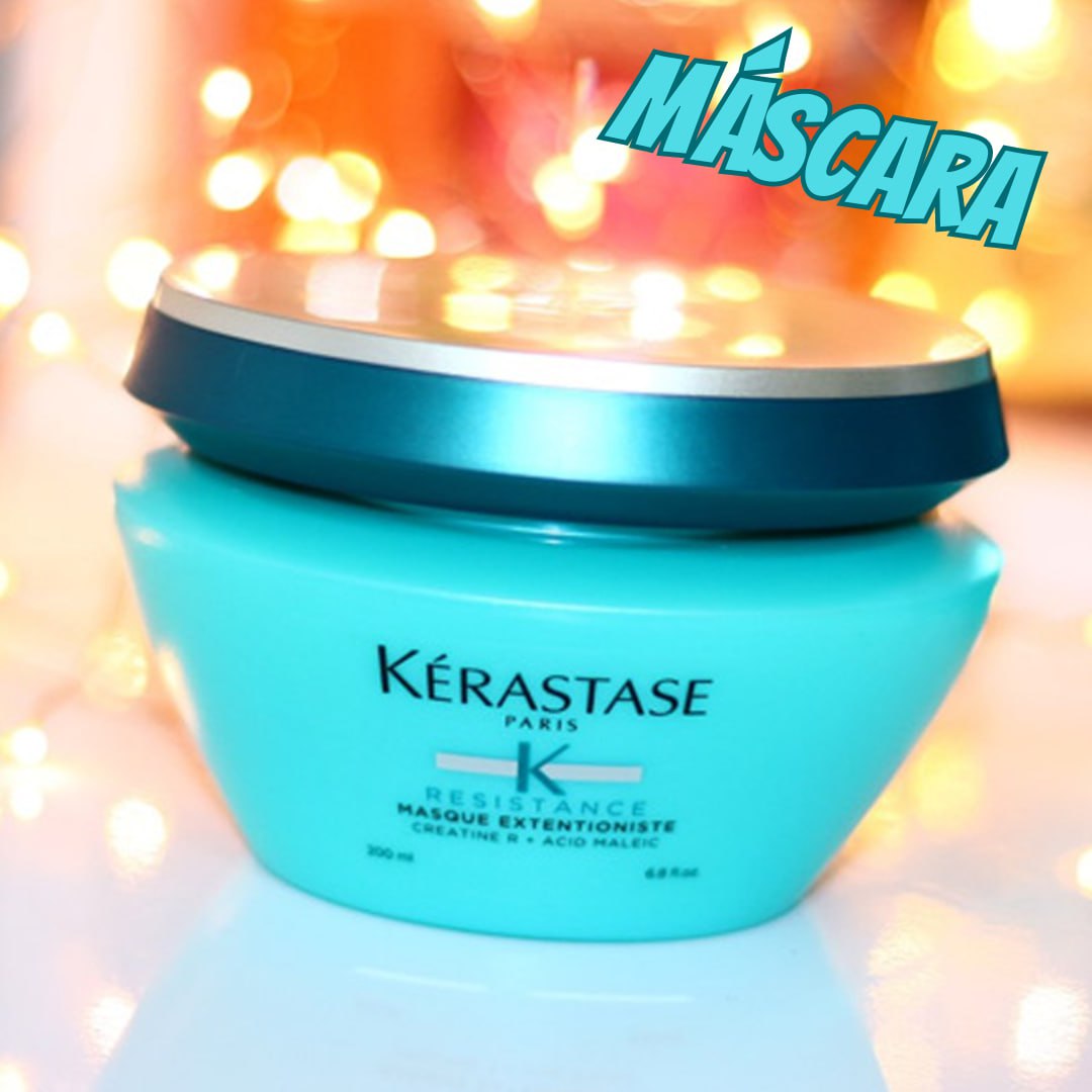 Kérastase Máscara Resistance Masque Extentioniste, Cabelos danificados ou quebradiços, Reconstrução, Creatine R, Ácido Maleico, 200 ml na Amazon