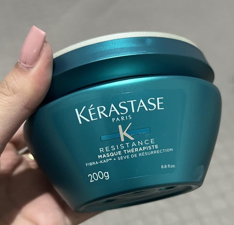 Kérastase Máscara Resistance Masque Therapiste, Cabelos danificados ou quebradiços, Reconstrução, Fibra-Kap®, Sève de Réssurrection, 200 g na Amazon