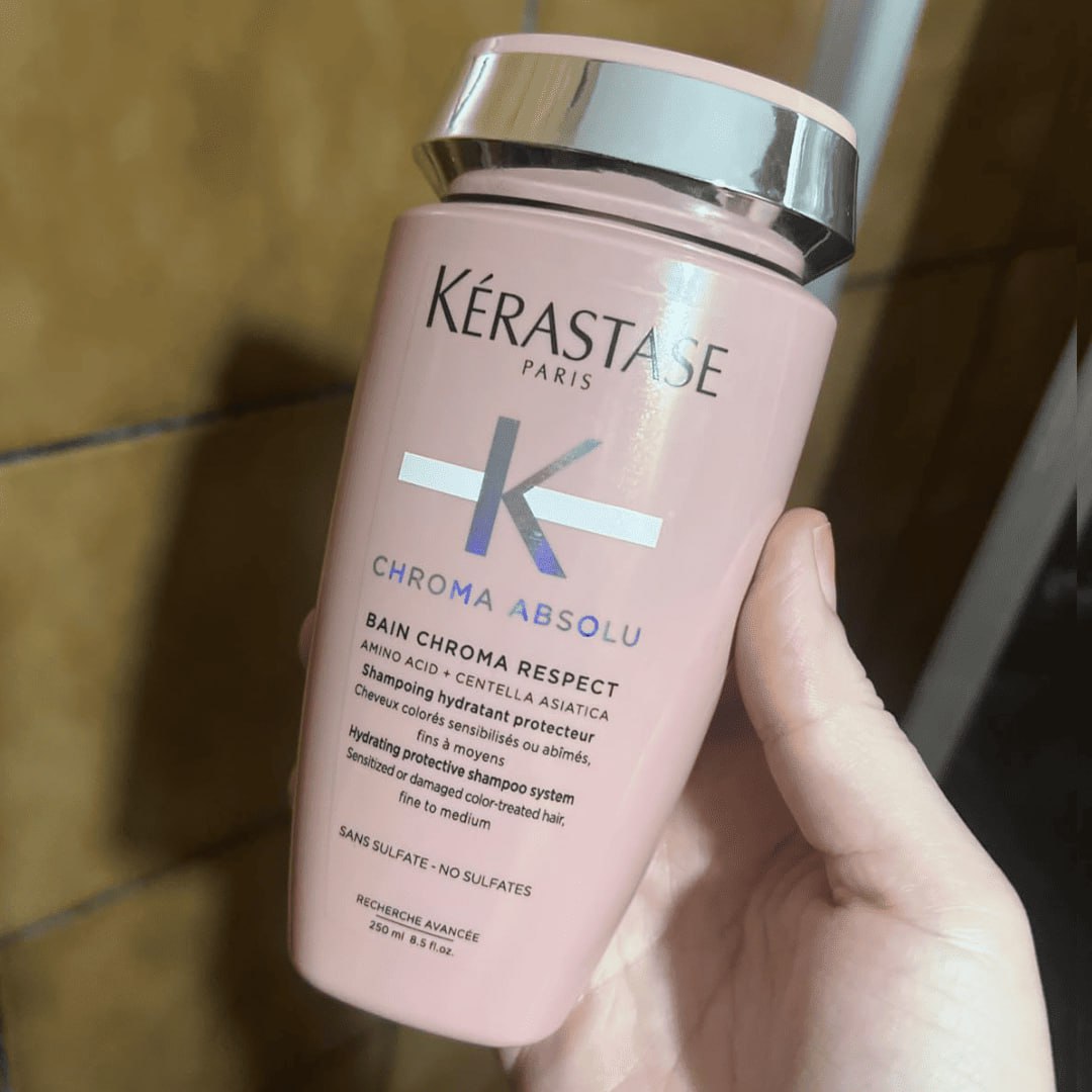 Kérastase Shampoo Chroma Absolu Bain Chroma Respect, Para Cabelos coloridos, Proteção de cor, Aminoácido, Centelha Asiática, 250 ml na Amazon