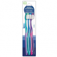 Kess Combo Econômico Com 3 Escovas Dentais Multicor na Amazon