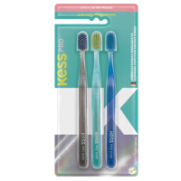 KESS Pack Com 3 Escovas Dentais Pro Extra Macias Multicolorido na Amazon