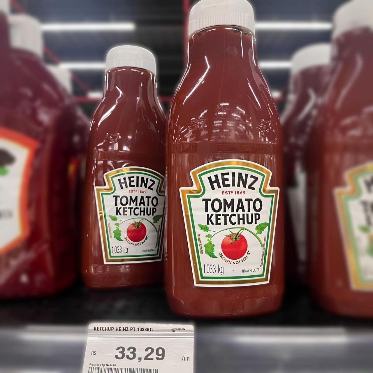 Ketchup Heinz Tradicional 1,033KG na Amazon