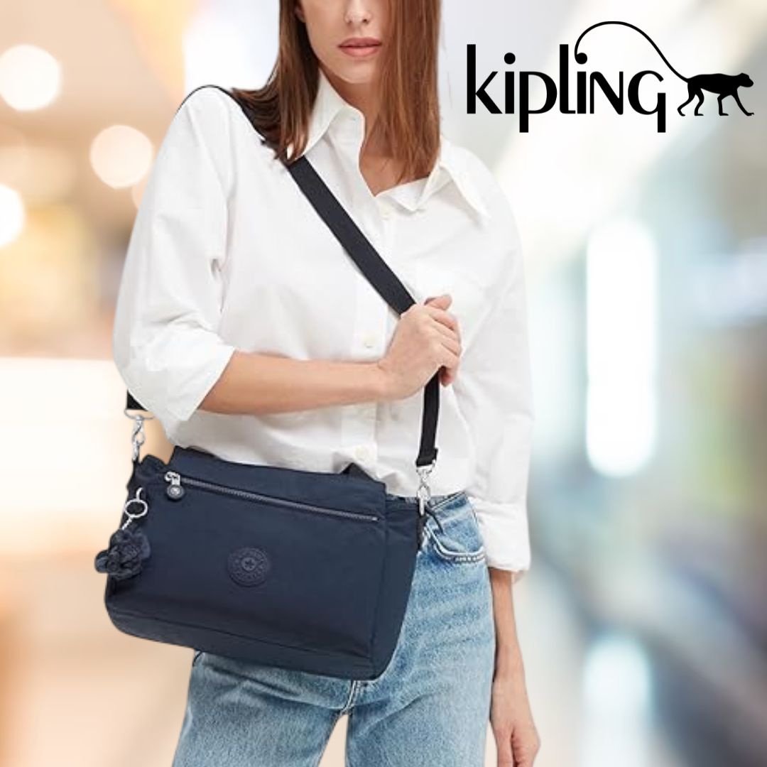 Kipling Bolsa de ombro metálica Elysia, Azul Bleu, 11.5″L x 9″H x 5″D na Amazon
