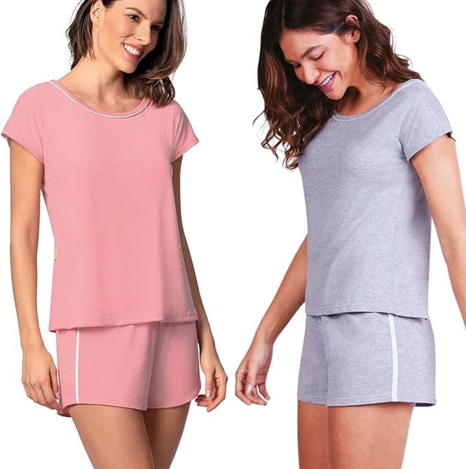 Kit 02 Conjuntos de Pijamas Lupo Short Doll Clássico Algodão Feminino Adulto na Amazon