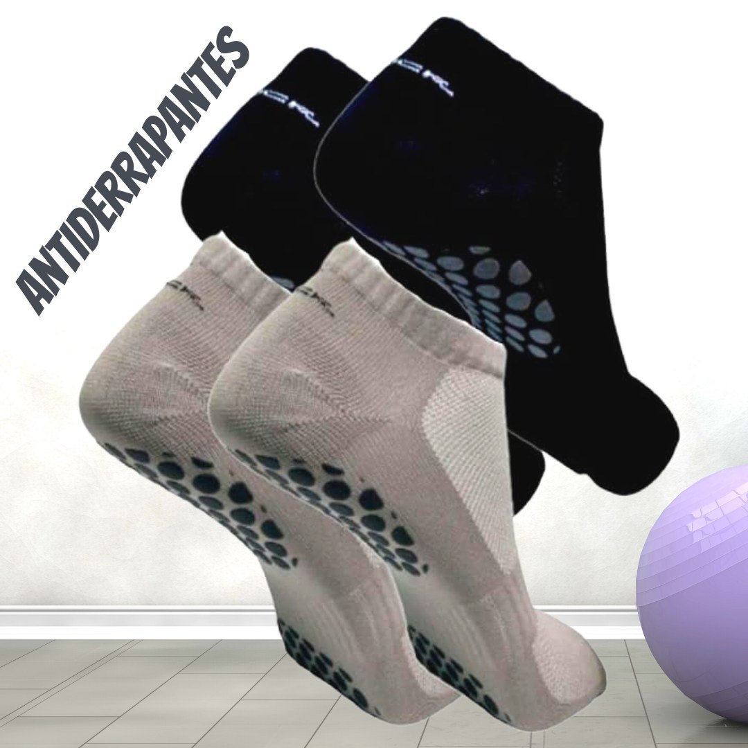 Kit 02 Pares de Meias Antiderrapantes Hidro Hidroginástica Pilates Ioga Academia Unissex na Amazon