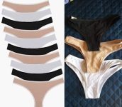 Kit 10 Calcinhas Algodao Tanga Bege na Amazon