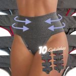 Kit 10 Calcinhas Femininas Cós Alto – Compressão para Barriga Cintura Alta, Calcinha Modeladora, Forro 100% Algodão – VIÉRE na Amazon
