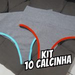 Kit 10 Calcinhas Femininas Cós Alto na Amazon