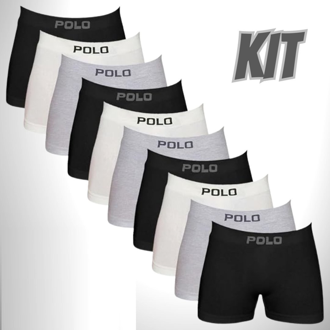 Kit 10 Cueca Boxer Algodão Cotton Box Masculina Premium – V1 na Amazon