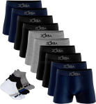 Kit 10 Cueca Zorba Boxer Original Algodão Adulto + 6 Meias na Amazon