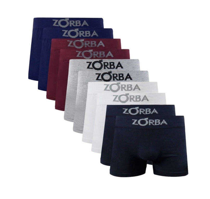 Kit 10 Cuecas Box Boxer Zorba Adulto na Casas Bahia