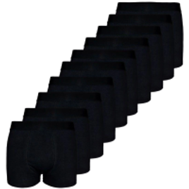 Kit 10 Cuecas Boxer Box Cotton Algodão Lisa Básica Casual Confortável na Casas Bahia