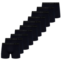 Kit 10 Cuecas Boxer Microfibra Lisa Preta Convencional na Shopee