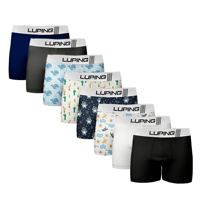Kit 10 Cuecas Infantil Shortinho Box Com Forro De Algodão Confortável Lisas E Estampadas na Shopee
