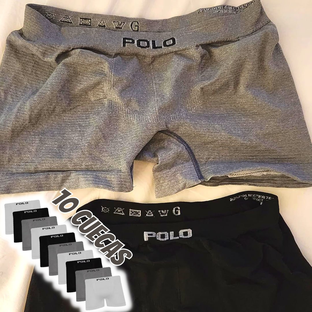 Kit 10 Cuecas Polo Boxer Microfibra Sortido – POLO STAR na Amazon