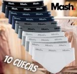 Kit 10 Cuecas Slip Algodão, Mash, Masculino na Amazon