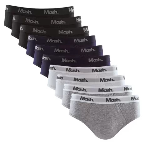 Kit 10 Cuecas Slip Mash Algodão Elástico na Magazine Luiza