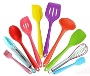 Kit 10 Peças Jogo De Utensílios De Silicone Maciço na Amazon