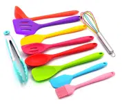 Kit 10 Peças Jogo De Utensílios De Silicone na Amazon