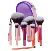 Kit 10 Pincéis De Maquiagem Com Estojo Cerdas Sintéticas Macias, Portátil E Completo na Amazon