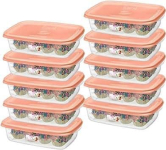 kit 10 potes plástico hermético 785ml sanremo Cor:Coral na Amazon