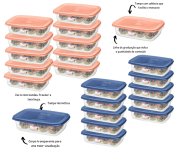 Kit 10 Potes Plástico Hermético 785ml Sanremo na Amazon