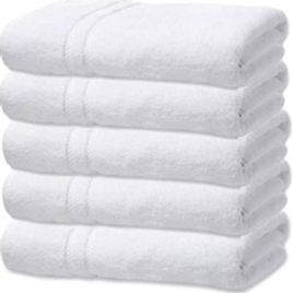 Kit 10 Unidades Toalha de Banho Branco - Central Toalhas na Amazon