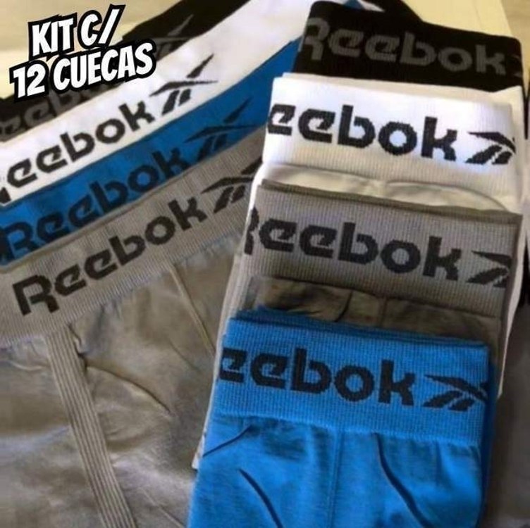 Kit 12 Cuecas Boxer Classic Cos Inteiro Reebok na Mercado Livre