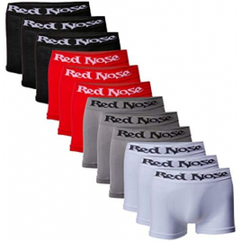 Kit 12 Cuecas Boxer Red Nose Masculino na Amazon
