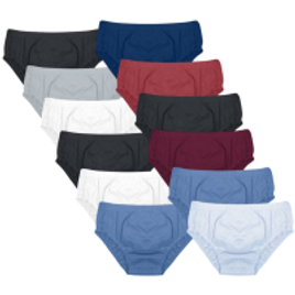 Kit 12 Cuecas Slip Infantil Básica de Algodão Conforto - Usee Brasil na Extra