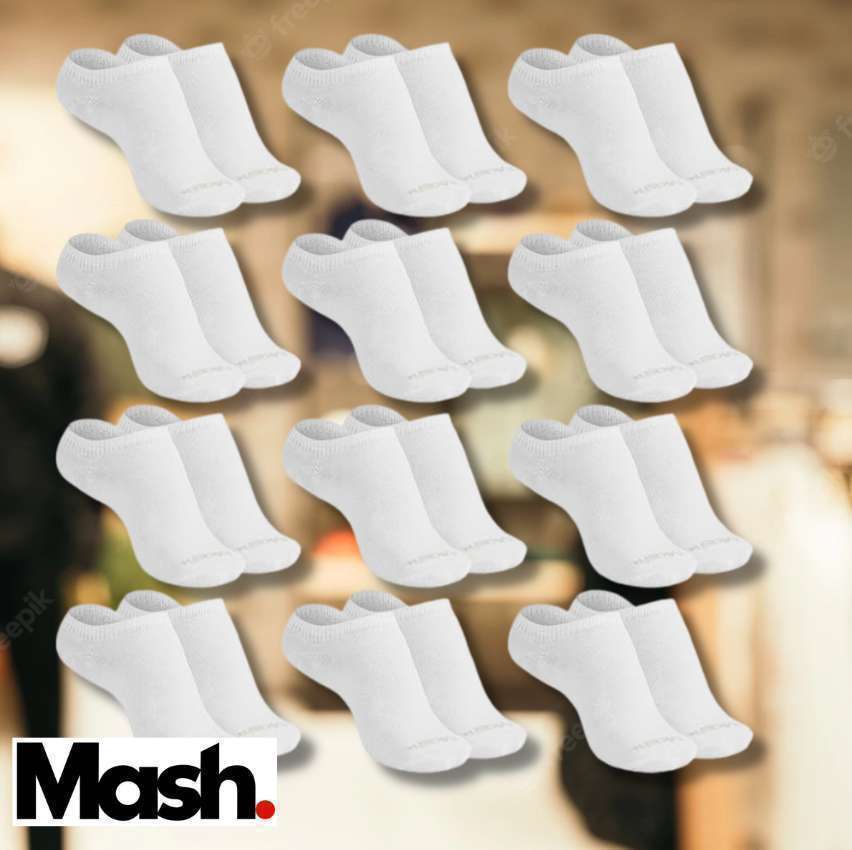 Kit 12 Pares Meia Invisível Mash Unissex Esportiva Active Algodão Sapatilha Cano Curto na Amazon